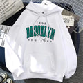 Fashion Women Hoodies 1898 Brooklyn New York Printed Hoodie Pullover Long Sleeve Clothing Street Loose Women's Sweatshirts Tops