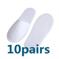 10 Pairs Disposable Slippers Women Men Travel Slipper Home Indoor Guest Shoes Non-Slip Closed Toe Slippers Bedroom Silent Slides