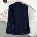ZJYT Brief Elegant Chic Women Blazer Autumn Winter 2026 Korean Style Solid Blue Casual Jackets and Coats Plus Size Outerwear Top