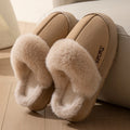 Winter Indoor Women's Slippers Warm Non-slip Fuzzy Thick Sole Breathable Leisure Couple Home Shoes Outdoor Snow Boots