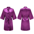 Women's Satin Robes Women's Pure Short Silky Robes Bridesmaid Bride Party Satin Robes Sleepwear