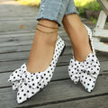 Spring and Autumn New Pointed Simple and Comfortable Casual Flat Shoes Fashionable Hot Selling Sexy Bow Single Shoes for Women