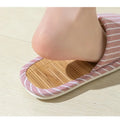House Slippers Bamboo Women Striped Autumn Home Couples Indoor Non Slip Funny Sandals Shoes Male Soft Flat Summer For Tatami