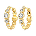 Original 2026 S925 Sterling Silver Zircon 18K Gold Lining Vintage Hoop Earrings for Women Birthday Party Wedding Gift Jewellery