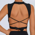 PMWRUN Sports Bra Yoga Clothing Beauty Back Backless Quick-Drying Strap Sporty Woman Top Fitness Yoga Wear Sportswear