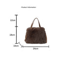 Women Faux Fox Fur Plush Shoulder Bag New Winter Fluffy Crossbody Bag Fashion Versatile Daily Handbag