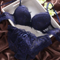 Women Lingerie Set Underwire Multi‑Color Lace Bow Design Push Up Bra Panty Set Soft Breathable Comfort Ladies Intimate Underwear