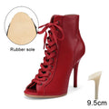 Women Pump Dance Heels Differenct Colors 9.5cm 11cm High Quality Made Real Genuine Leather Latin Jazz Dance Shoes For Woman