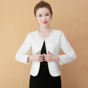 Beading Business Office Women Blazer Solid Long Sleeve Blazer Lapel Open Front Short Suit Jacket For Women's Coat Plus Size 4XL