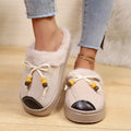 New Fashion Fluffy Platform Slippers for Women 2026 Winter Plush Warm Cotton Shoes Woman Comfort Non Slip Unisex Home Slippers