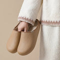 Lightweight Waterproof Warm Home Mules Shoes Women Plush Size 45 Non Slip Plush House Slippers Indoor Outdoor Soft Sole Shoes