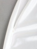 White Pleated Fishtail Skirt