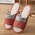 2026 Hot Sale Women Linen Slippers Spring Indoor Slides Couples Non-slip Wear-resistant Sandals Quiet Linen House Slippers