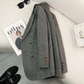 High-Quality Suit Jacket Women 2025 New Autumn Winter Word Pattern Blazer Coat Female Temperament Cool Design Unique Ladies Tops