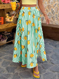 Patchwork Skirt Printed Mid Length Elegant Style with a Line Embossed Design a Professional Elegance No Stretch Women Skirt