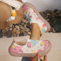2026 Spring Autumn Women Tropical Print Slip On Sneakers Light Breathable Nonslip Mesh Casual Walking Shoes Daily Outdoor Commut