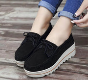 New Spring Women Flats Shoes Woman Platform Flats Sneakers Women Suede Ladies Tenis Loafers Moccasins Casual Fringe bow Shoes