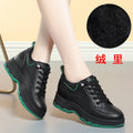 Women Shoes Spring Autumn Fashion Chunky Causal Women Mother Shoes Walking Comfortable Soft Leather Running Non-slip Soft Leather Sneakers
