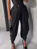 Women High Waist Pants Trousers Women High Waist Jogger Loose Long Harlen Pants 2025 Fall Autumn OL Work Fashion Active Casual Street Trousers