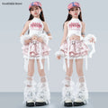 Hip Hop Girls Crop Top ‌princess Layered Skirt‌ Kids K-pop Streetwear Street Dance Costume Children Jazz Girl Group Clothes Sets