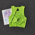 Women's One-Piece Outer-Wear Yoga Tank Top with Crisscross Stylish Back – Seamless Yoga Apparel That Doubles as a Sports Bra