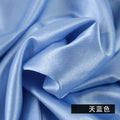 Satin Fabric By The Meter High Grade Crystal Satin Fabric Glossy By The Meter for Clothes Dress Shirt Decoration Diy Sewing Soft Silky Designer Cloth Blue
