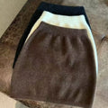 Imitation Mink Fur Mini Skirt Sexy Slim Elastic Waist Basics Hotsweet All-Match Skirt Women Winter Sweet Casual Knit Short Skirt