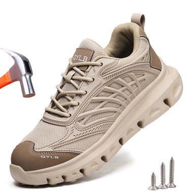 Lightweight Work Safety Shoes Men Women Breathable Anti Smash Steel Toe Shoes Puncture-proof Sneakers Protection Safety Boots
