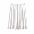 Thin Ice Silk Modal Female Half Length Skirt Lace Anti-glare Underskirt Mesh Flower Pure Color Half Slip Dress Petticoat
