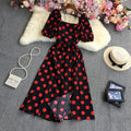 YuooMoo Women Dress 2025 New Fashion Vintage Floral Print Long Summer Dress Streetwear Lady Outfits Vacation Robes Femme