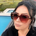 Fashion Women Oversized Sunglasses Gradient Brand Designer Eyewear Female Sun Glasses UV400 ﻿