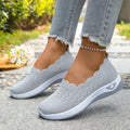 Women's Comfortable Knit Slip-On Shoes Breathable Ultra Lightweight Casual Loafers Soft Sole Non-slip Walking Sneakers for Work