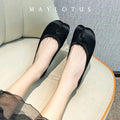 Women Split Toe Pink Satin Flats Fashion Ballet Tabi Shoes Female Slip-on Loafers Ladies Espadrilles Casual Zapatillas Mujer