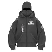 Women Hoodie yamaha logo Printed Cotton Cycling Mask Zipper Hoodie Men and Women Autumn and Winter New Style Fashion Casual Retro Cycling Jer