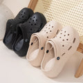 Women's Fashion Platform Sandals Summer 2025 Thick Sole Soft Eva Clogs Garden Shoes for Women Hollow Out Non Slip Beach Sandals