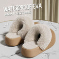 Waterproof Winter Warm Slippers Women Thick Platform EVA Clogs Fluffy Plush Silent Non-Slip Wear-Resistant Indoor Outdoor Shoes