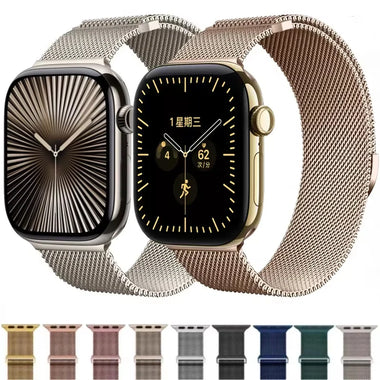 Watch Strap for Apple Metal Milanese Strap for Apple Watch Band Ultra 4/3/2 49mm/12 42-46mm Magnetic Bracelet iWatch 11 10 9 8 7 6 5 SE 45/44/42/41mm