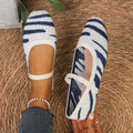 Women Casual Knitted Ballet Flats Shoes 2026 Comfortable Strap Loafers Mary Jane Lightweight Daily Walking Sneakers
