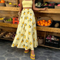 Patchwork Skirt Printed Mid Length Elegant Style with a Line Embossed Design a Professional Elegance No Stretch Women Skirt