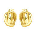 Original 2026 S925 Sterling Silver Zircon 18K Gold Lining Vintage Hoop Earrings for Women Birthday Party Wedding Gift Jewellery