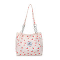 Casual Large Capacity Tote Bag Zipper Lightweight Shoulder Bag Cherry-print Handbag Girls