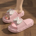 Summer Women's Slippers Cute Bow Tie Indoor Outdoor Thick Soft Sole Non-Slip Beach Slides Comfortable Sandals Fashion Shoes