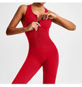 Women Yoga Seamless Peach Booty One-Piece Yoga Bodysuit - V-Back Tummy Control Gym Outfit for Women - Sexy Workout Jumpsuit Fitness Bodycon