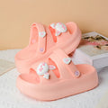 2025 New Cute Rabbit High EVA Soft Thick Soled Slippers Women's Summer Fashion Wear Slippers Home Home Sandals Beach Shoes