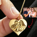 Custom Photo Laser Engraved Portrait Choker Necklace Personalized Pendant Jewelry Gift For Women Family Memory Keepsake Present