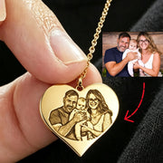 Custom Photo Laser Engraved Portrait Choker Necklace Personalized Pendant Jewelry Gift For Women Family Memory Keepsake Present