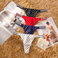 Victoria Secret Women Shine Script Polka Dot Thong Very Sexy Underwear Lingerie Hot