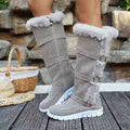 Women Over-the-Knee Boots 2025 New Casual Plush Ankle Boots Flats Gladiator Sport Shoes Ladies Comfortable Warm Snow Boots Women