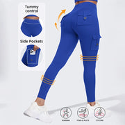 Cargo Leggings with Pockets for Women Tummy Control Butt Lifting Yoga Pants Stretch Workout Sport Leggings Gym Sportswear