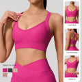 Hearuisavy High Intensity Sports Bra Women Fitness Underwear Back-Cross Anti-Shock Gym Running Yoga Bra Breathable Push Up Tops